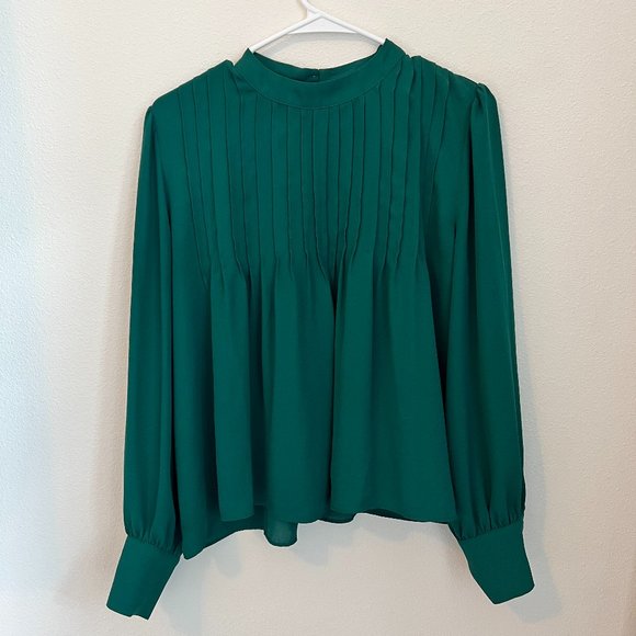 Ann Taylor Factory Green Blouse - Picture 2 of 3